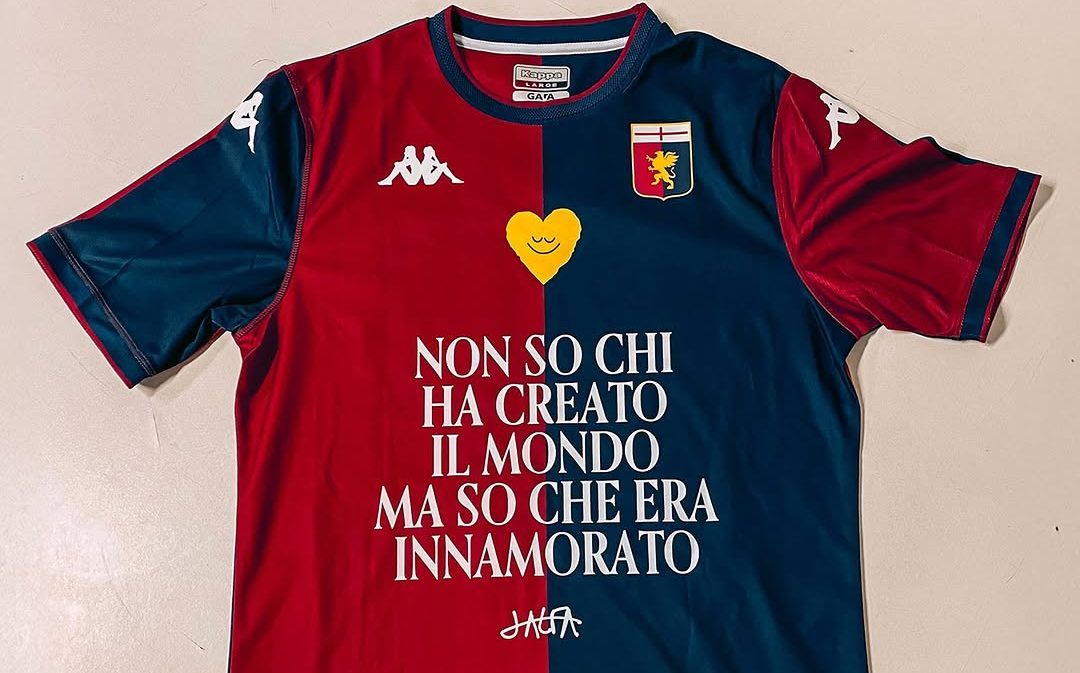 Alfa, spunta la maglia del Genoa sulla copertina del nuovo album