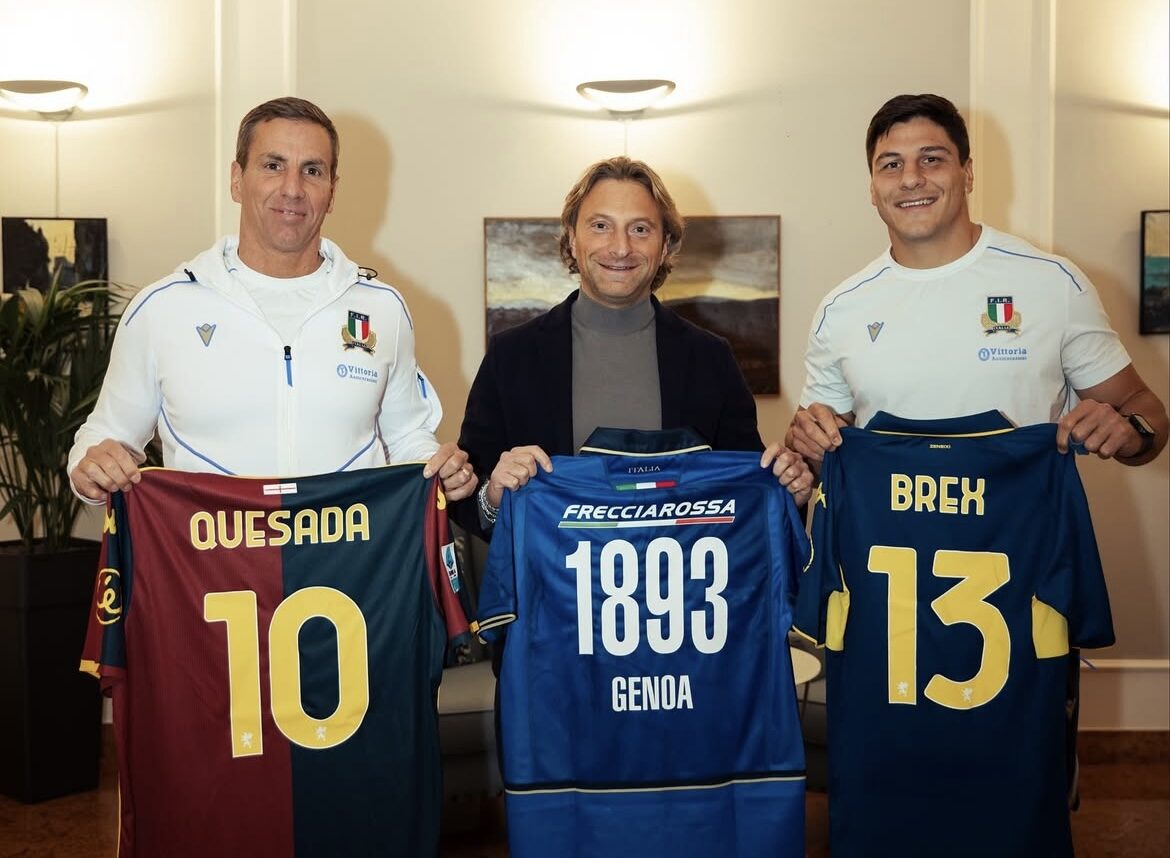Il Genoa accoglie l'Italrugby: una maglia rossoblù per la Nazionale