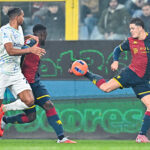 Il Genoa in difficoltà contro l'Inter, nerazzurri avanti di due gol